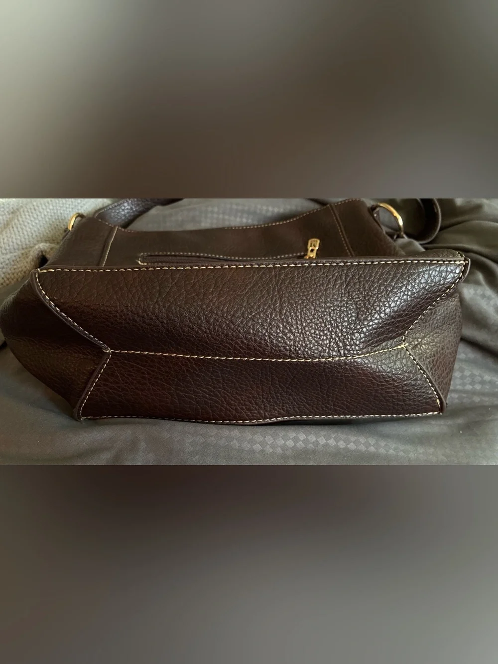 Montana West Brown Pebbled Vegan Leather Hobo Shoulder Bag w/Gold-Toned Hardware